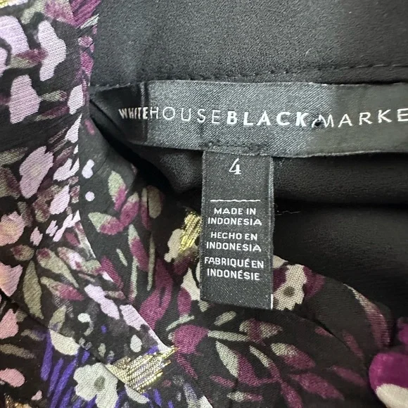 White House Black Market long sleeve top with gold accents size 4 - Picture 12 of 14